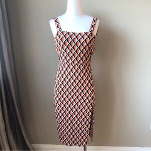 Farmrio Sexy Slip Dress Open Low Back Side Split S